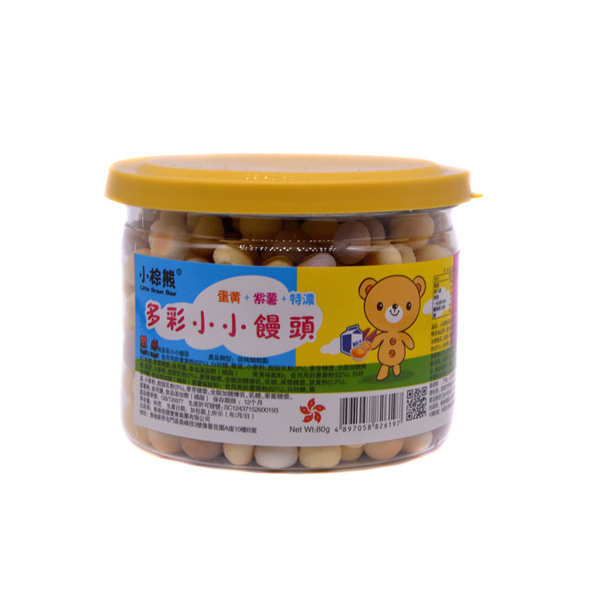  小棕熊小小饅頭多彩味80g