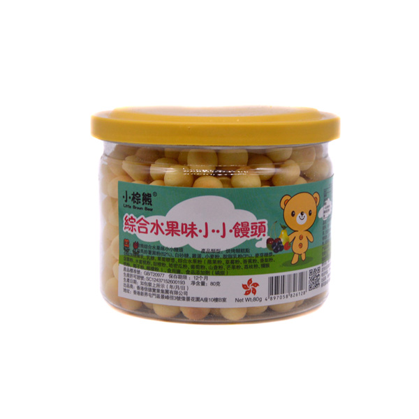  小棕熊小小饅頭綜合水果味80g