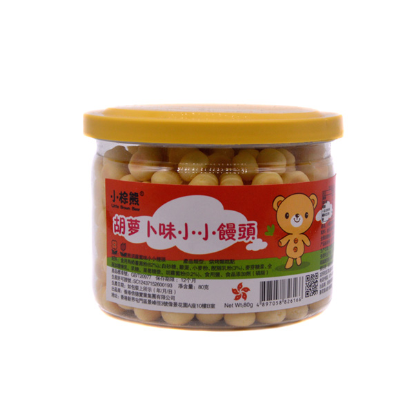  小棕熊小小饅頭胡蘿卜味80g