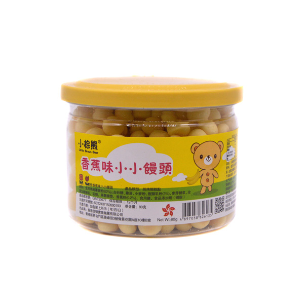 小棕熊小小饅頭香蕉味80g