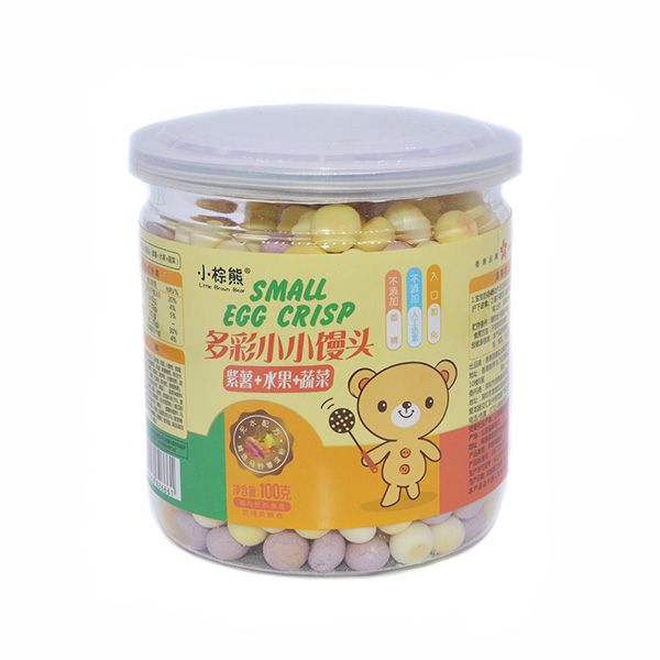  小棕熊多彩小小饅頭紫薯+水果+蔬菜100g
