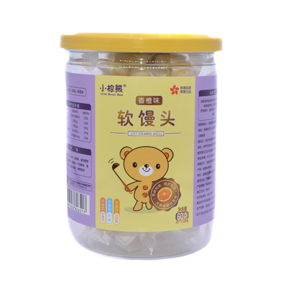  小棕熊軟饅頭香橙味