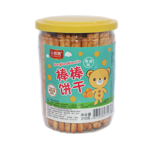  小棕熊棒棒餅干香橙味210g