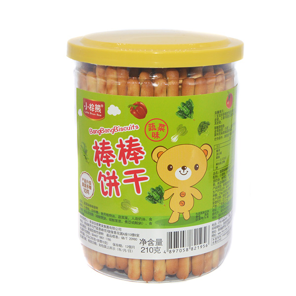  小棕熊棒棒餅干蔬菜味210g