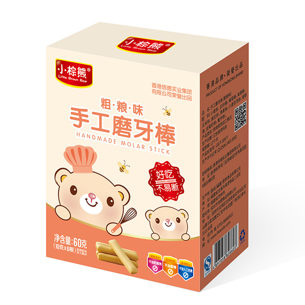  小棕熊手工磨牙棒粗糧味盒裝