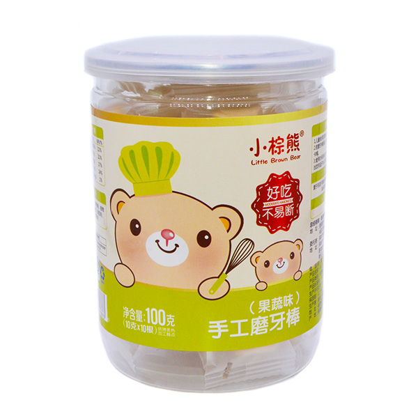  小棕熊手工磨牙棒果蔬味罐裝