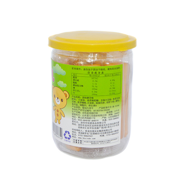  小棕熊原味磨牙棒罐裝背面120g