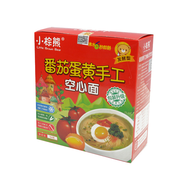  小棕熊番茄蛋黃空心面盒裝