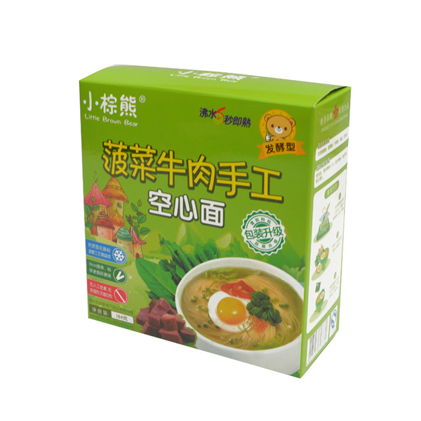  小棕熊菠菜牛肉空心面盒裝