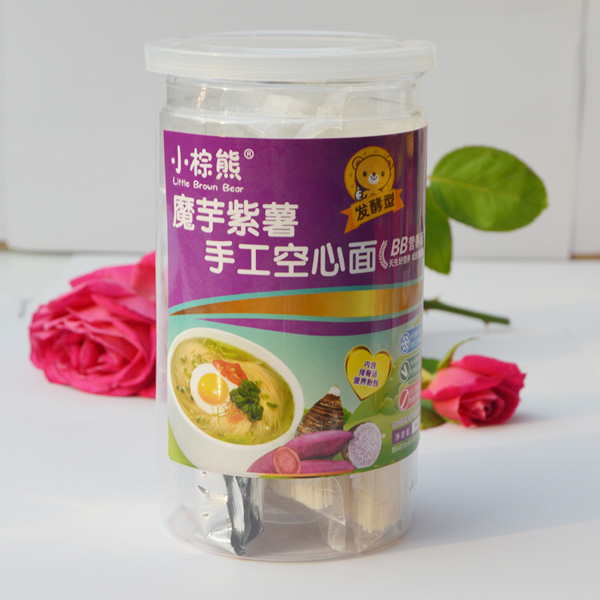  小棕熊魔芋紫薯手工面正