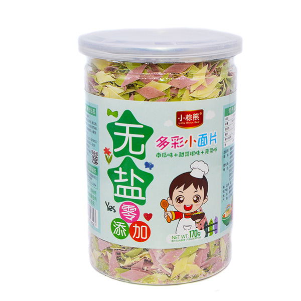   小棕熊無(wú)鹽多彩小面片（南瓜+甜菜根+菠菜）