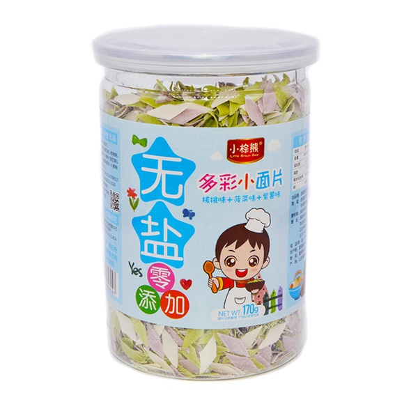 小棕熊無(wú)鹽多彩小面片（核桃+菠菜+紫薯）