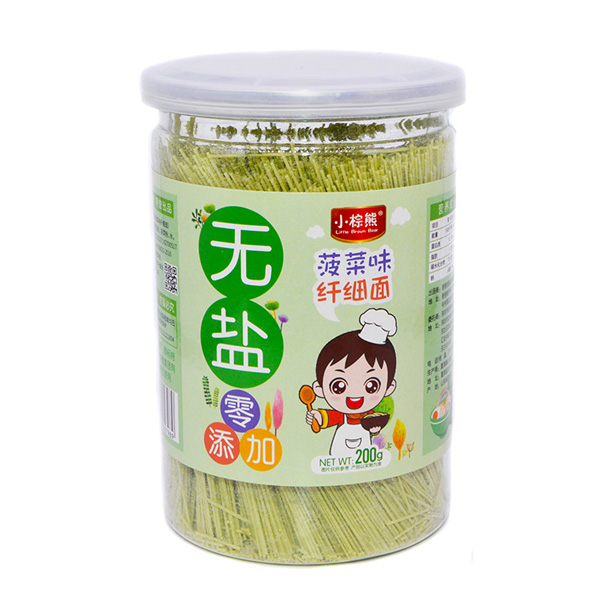   小棕熊無(wú)鹽纖細(xì)面菠菜味