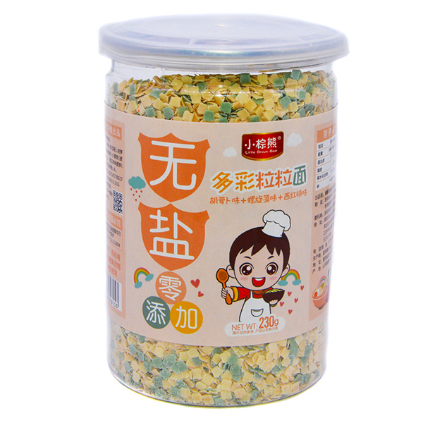   小棕熊無(wú)鹽多彩粒粒面胡蘿卜味+螺旋藻味+西紅柿味