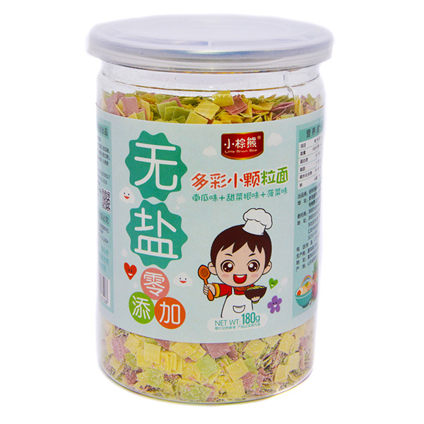   小棕熊無(wú)鹽多彩小顆粒面南瓜味+菠菜味+甜菜根味