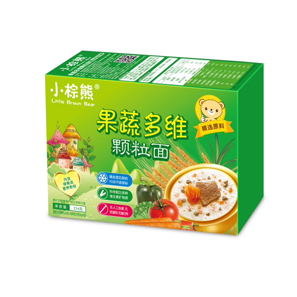  小棕熊果蔬多維顆粒面橫盒