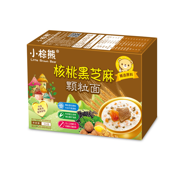  小棕熊核桃黑芝麻顆粒面橫盒