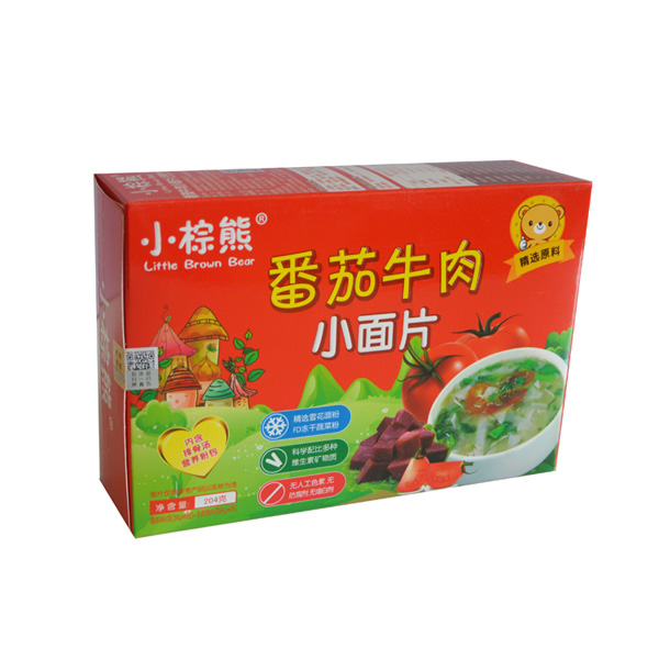  小棕熊番茄牛肉小面片橫盒