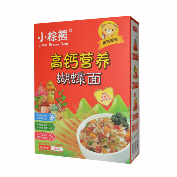  小棕熊高鈣營養(yǎng)蝴蝶面豎盒