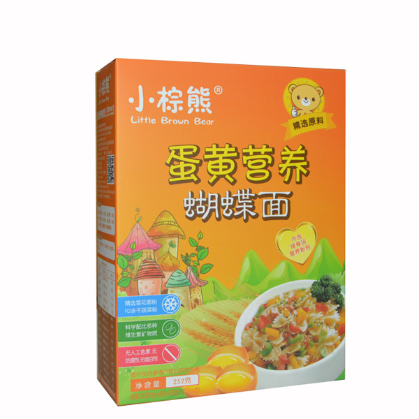  小棕熊蛋黃營養(yǎng)蝴蝶面豎盒
