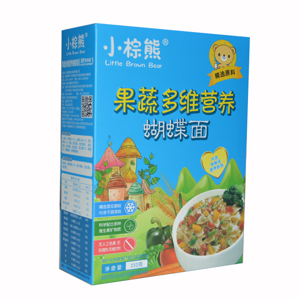  小棕熊果蔬多維營養(yǎng)蝴蝶面豎盒