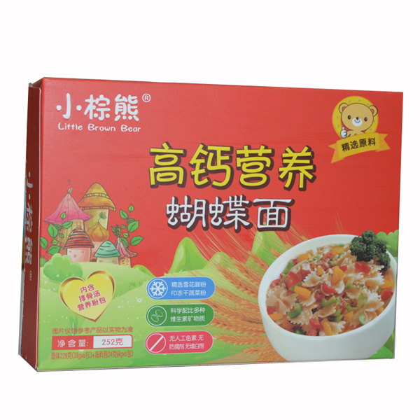  小棕熊高鈣營養(yǎng)蝴蝶面橫盒