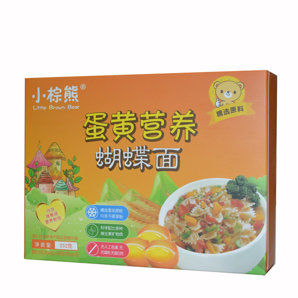  小棕熊蛋黃營養(yǎng)蝴蝶面橫盒