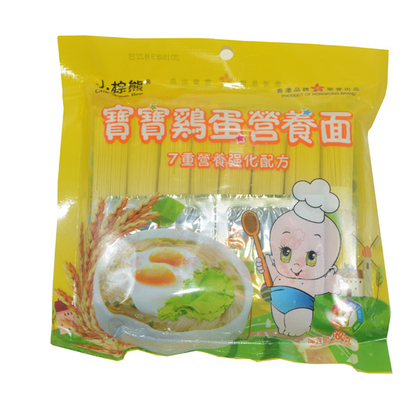  小棕熊寶寶雞蛋營養(yǎng)面袋裝正面288g