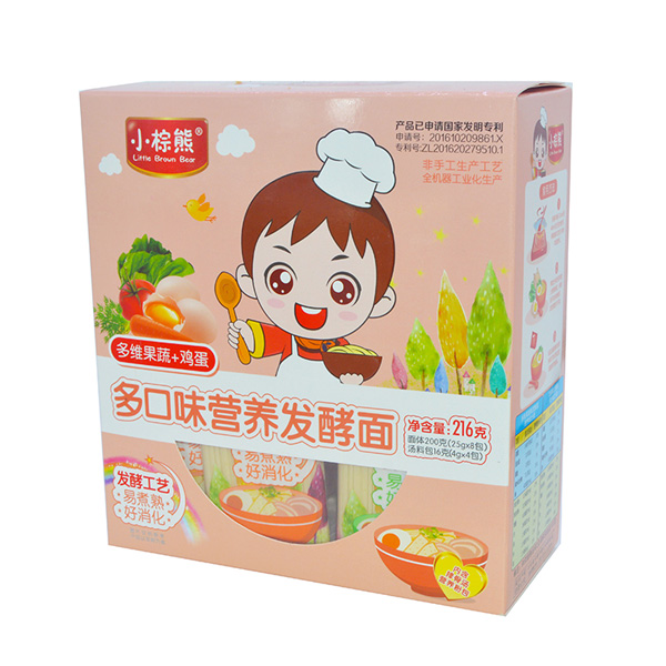  小棕熊多口味營養(yǎng)發(fā)酵面多維果蔬+雞蛋216g