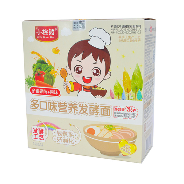 小棕熊多口味營養(yǎng)發(fā)酵面多維果蔬+原味216g