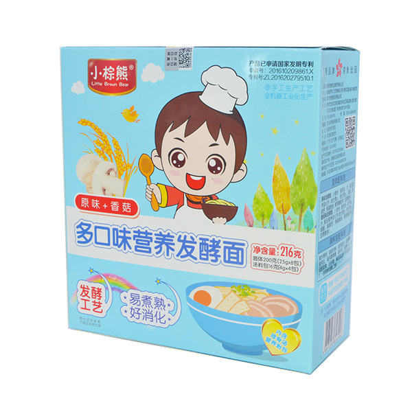  小棕熊多口味營養(yǎng)發(fā)酵面原味+香菇216g