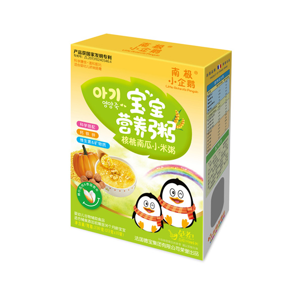  南極小企鵝寶寶營養(yǎng)粥核桃南瓜小米粥
