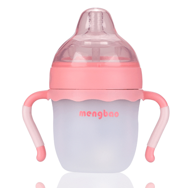  盟宝硅胶奶瓶-小容量粉色