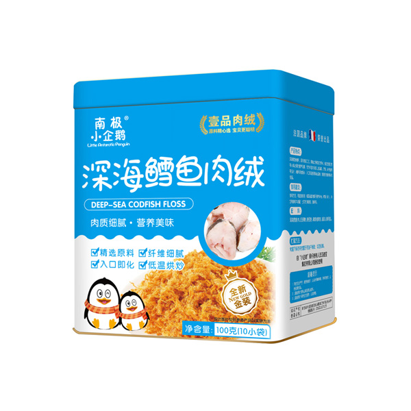    南極小企鵝深海鱈魚肉絨高檔罐裝