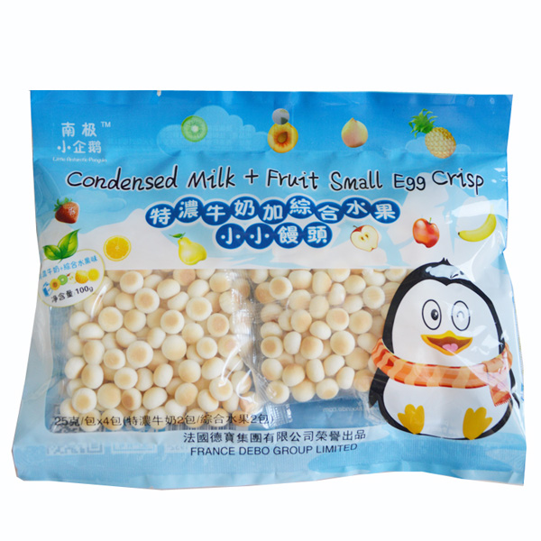    南極小企鵝特濃牛奶加綜合水果小小饅頭