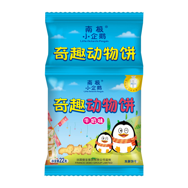   南極小企鵝奇趣動(dòng)物餅干牛奶味