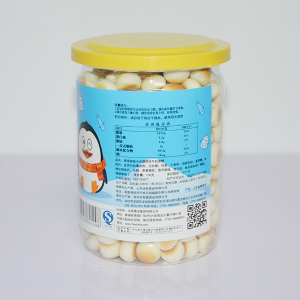   南極小企鵝特濃牛奶蛋酥150g側(cè)面