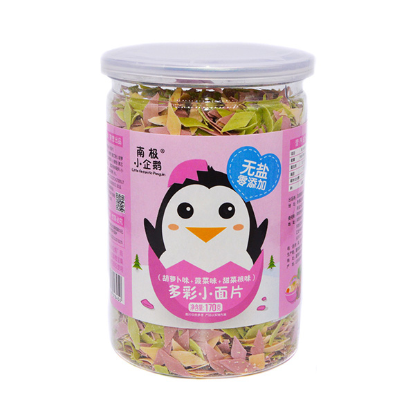  南極小企鵝無(wú)鹽多彩小面片胡蘿卜味+菠菜味+甜菜根味