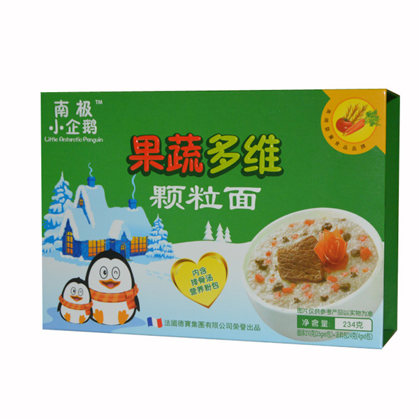  南極小企鵝果蔬多維顆粒面橫盒
