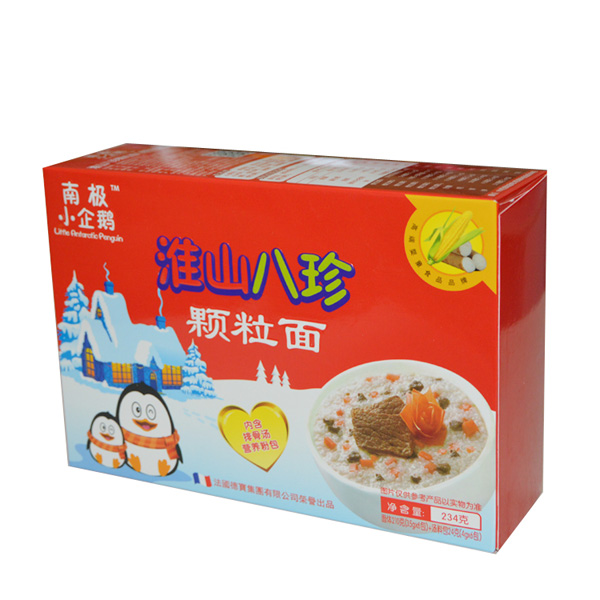  南極小企鵝淮山八珍顆粒面橫盒