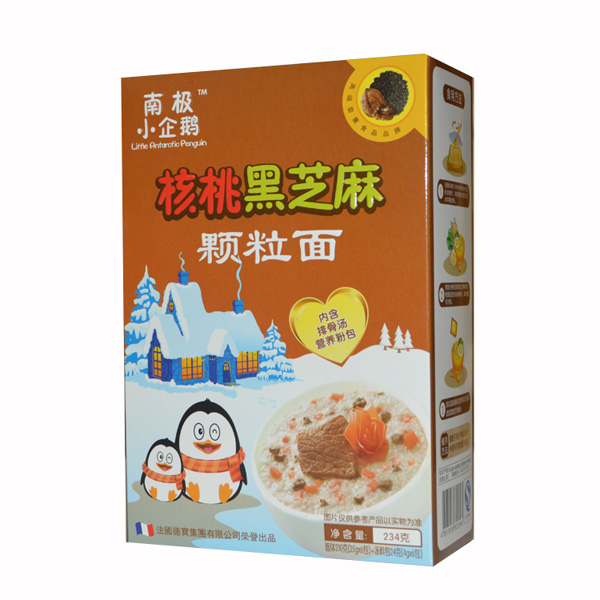  南極小企鵝核桃黑芝麻顆粒面豎盒