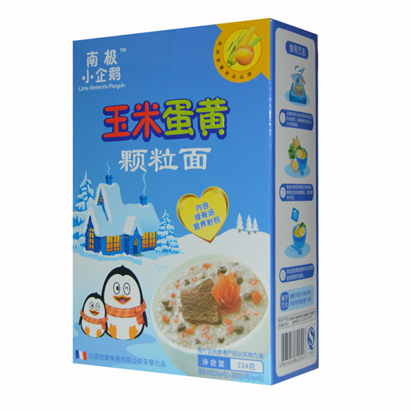 南極小企鵝玉米蛋黃顆粒面豎盒