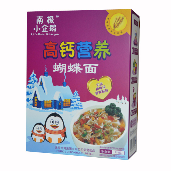  南極小企鵝高鈣營養(yǎng)蝴蝶面豎盒252g
