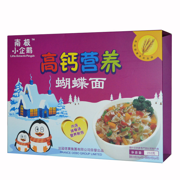  南極小企鵝高鈣營養(yǎng)蝴蝶面橫盒252g