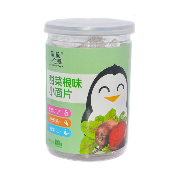  南極小企鵝小面片甜菜根味新品罐裝