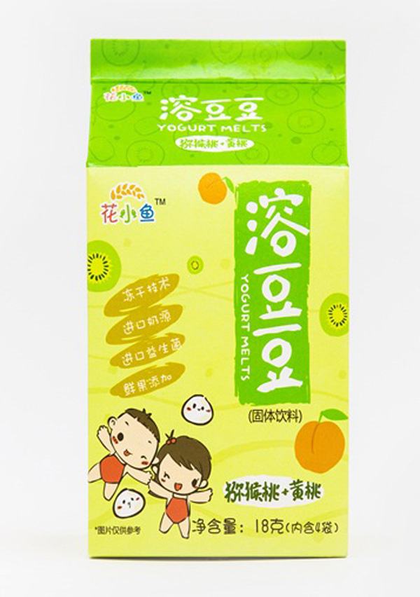   花小魚溶豆豆（獼猴桃+黃桃）18g
