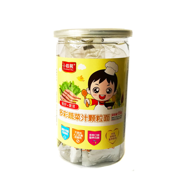  小棕熊多彩果蔬汁顆粒面（豬肝+菠菜）