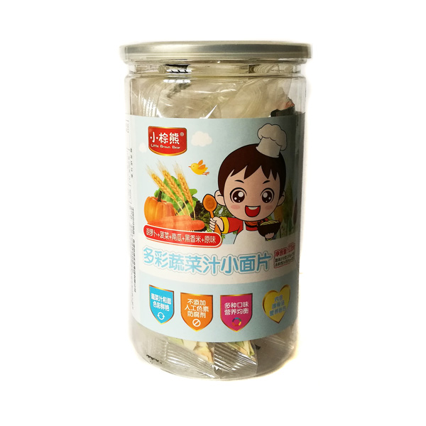  小棕熊多彩果蔬汁小面片（胡蘿卜+菠菜+南瓜+黑香米+原味）