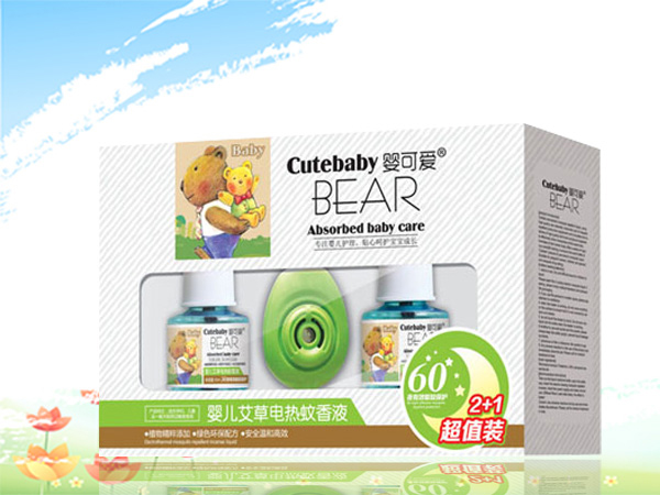  嬰可愛(ài)嬰兒艾草電熱蚊香液2瓶