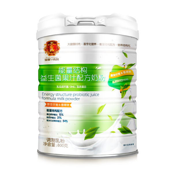  皇家丫克瑪能量結構益生菌果汁配方奶粉鐵聽800克（香草味）